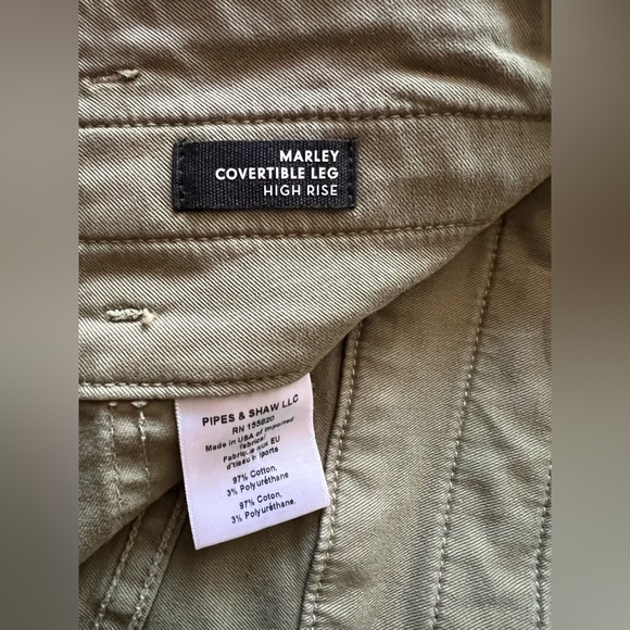 Veronica Beard Marley High-Rise Wide Leg Pants 28 Olive Convertible Ankle Tabs - Picture 12 of 16